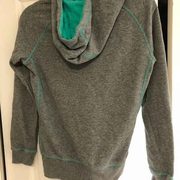 Gray with teal PUMA hoodie - Picture 2 of 3